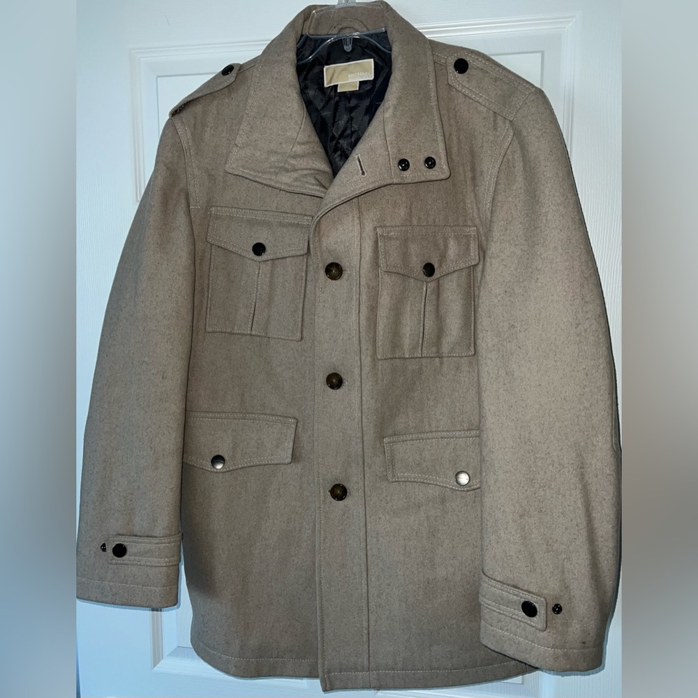 MICHAEL Michael Kors Taupe Men's Wool-Blend Field Coat